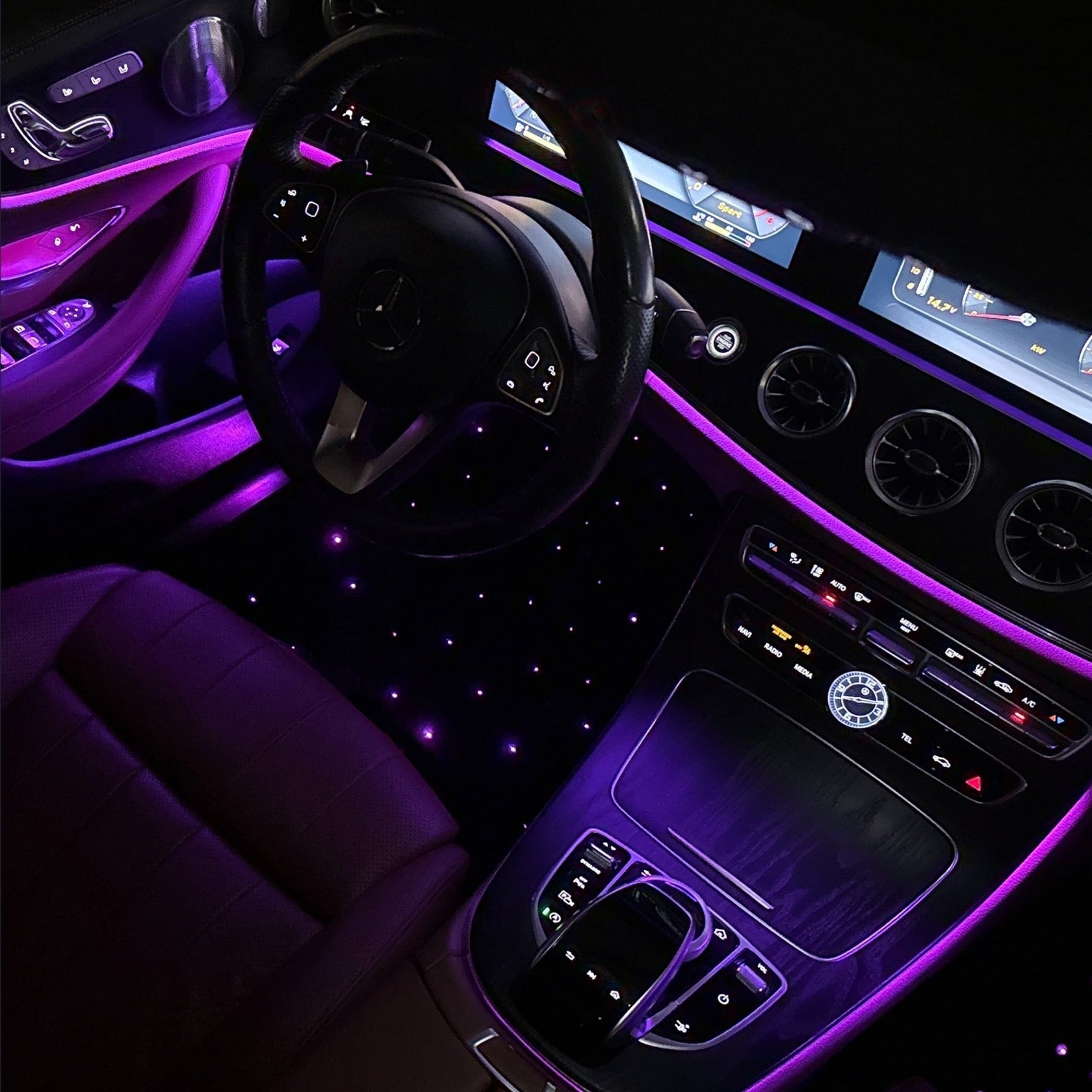 LED Auto-Fußmatten mit Sternenhimmel-Effekt